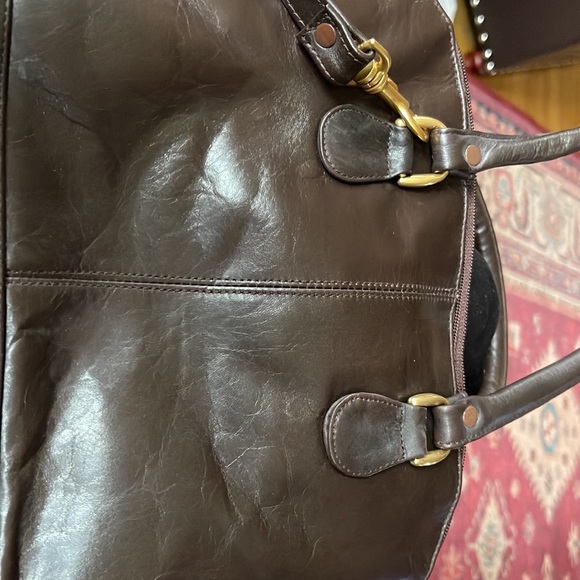 Vintage Perlina leather bowler style handbag with dust bag - Picture 8 of 10